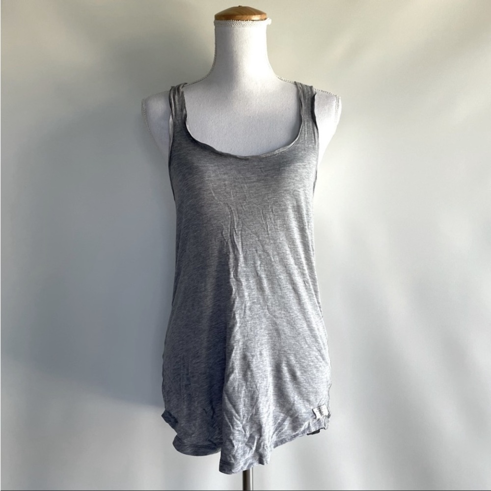 All Saints Heather Grey Racerback Tissue Tank - sz 8(UK)/4(US)